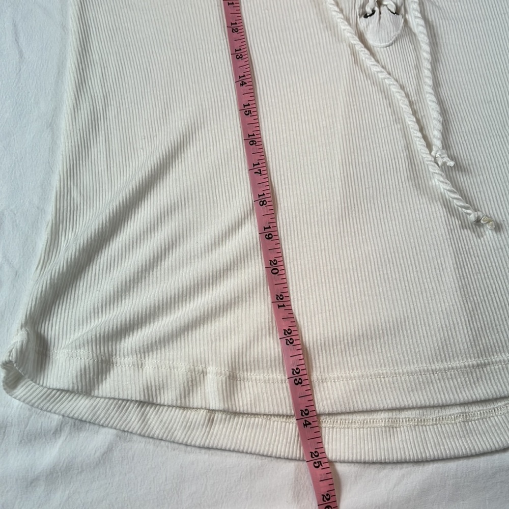 Ocean Drive M White Ribbed Tank - Picture 13 of 13